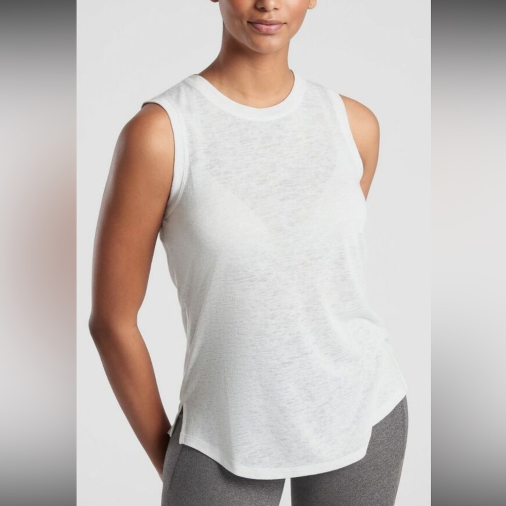 Athleta White Sleeveless Top